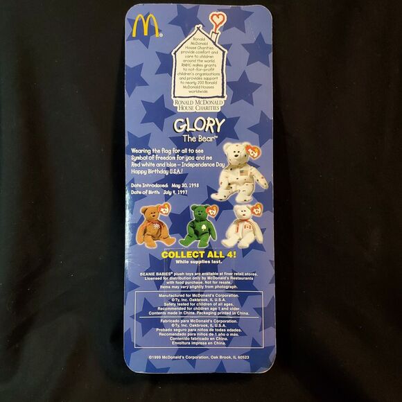 TY McDonalds Beanie Babies Glory the Bear 1999 Retired - Picture 5 of 7